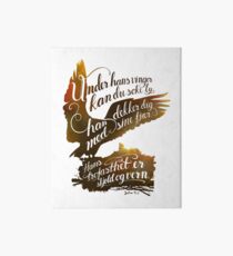 Under hans vinger Art Board Print
