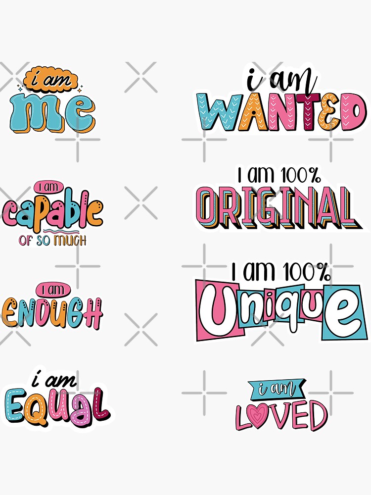 Positive Affirmation Stickers Graphic by lesyaskripak.art · Creative Fabrica