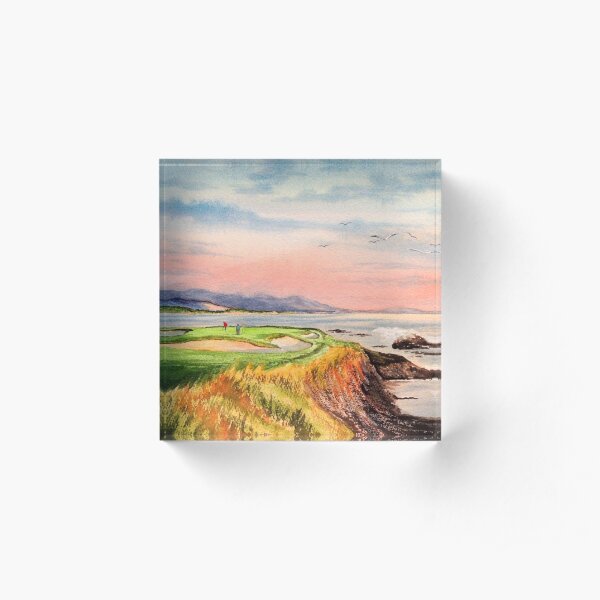 Pebble Beach Golf Course 7th Hole Acrylic Block