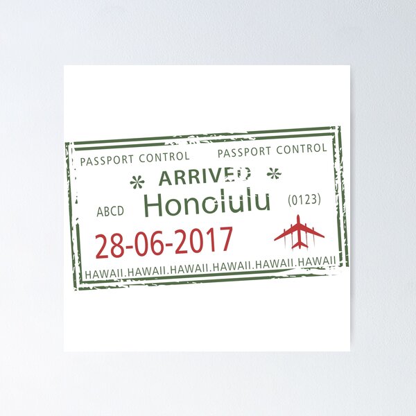 Item preview, Hawaii - Passport Stamp designed and sold by Sejmen.