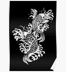 Koi Carp Tattoo Poster