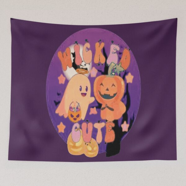 Item preview, Wicked Cute,   Halloween Lettering Spooky Halloween kawaii fun design, Vintage Halloween, Kawaii Carved Pumpkin Vibes,Witches Brew And All Things Halloween designed and sold by Adri Barnard.
