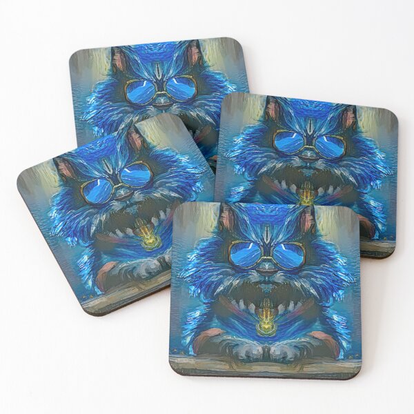 Item preview, Gangster Cat in 'Starry Night' style designed and sold by Tuko Designs.