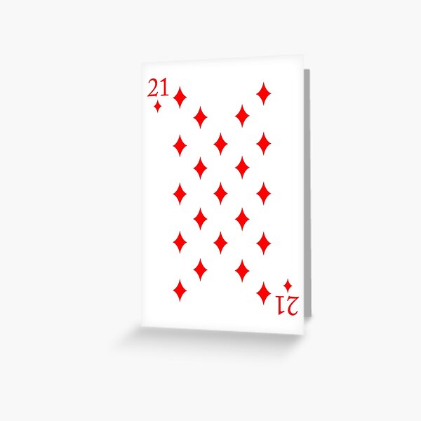 21 Diamonds Birthday Card Greeting Card