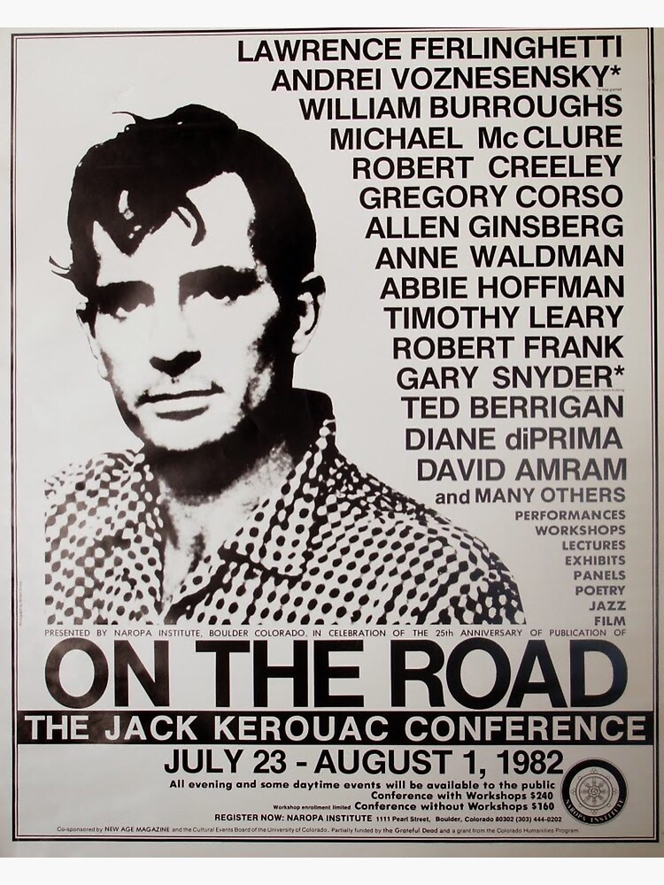 "On The Road, Jack Kerouac Conference poster" Sticker for Sale by