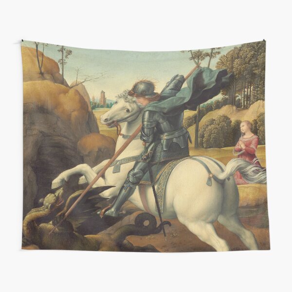 Saint George and the Dragon Oil Painting By Raphael Tapestry