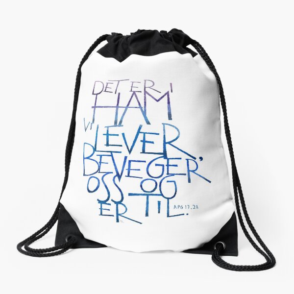 Det er i ham vi lever Drawstring Bag