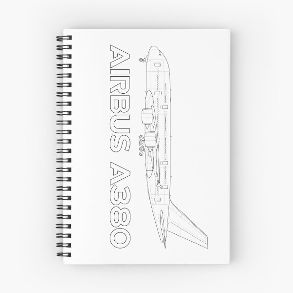 Item preview, Airbus A380-800 Black Outline designed and sold by Avi8orGear.