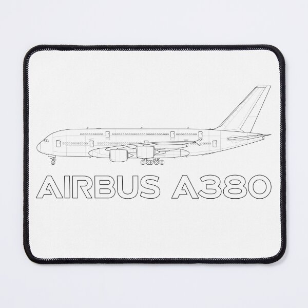 Item preview, Airbus A380-800 Black Outline designed and sold by Avi8orGear.