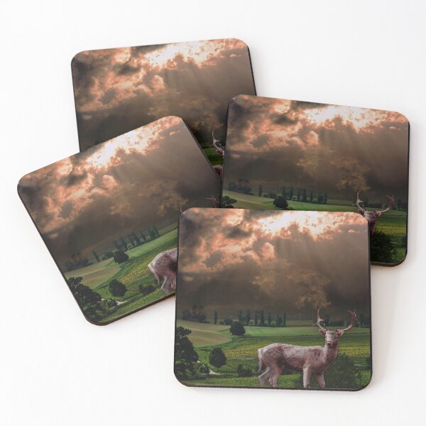 Item preview, Nature deer antlers dramatic sky designed and sold by shurikaner.