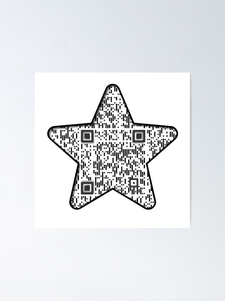 "star qr code " Poster for Sale by TopartistO Redbubble
