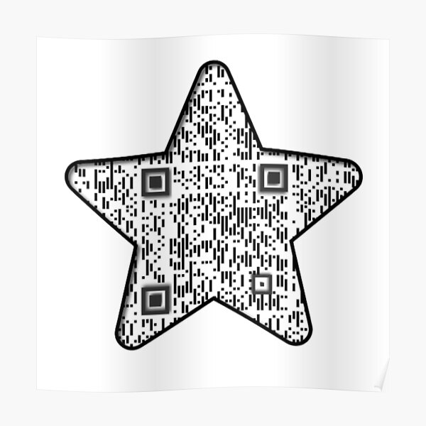 "star qr code " Poster for Sale by TopartistO Redbubble