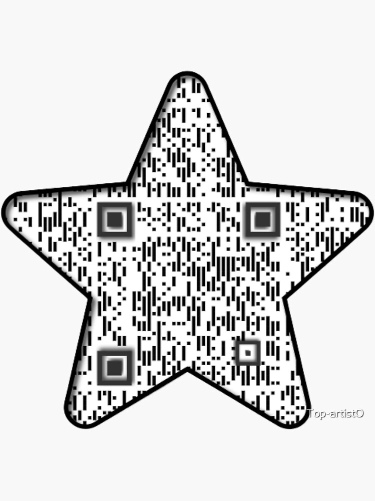 "star qr code " Sticker for Sale by TopartistO Redbubble