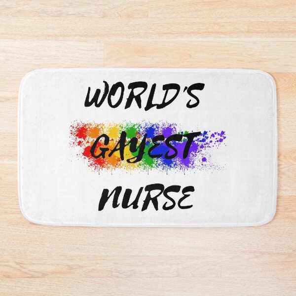 Item preview, World's Gayest Nurse designed and sold by LuckyKermit.