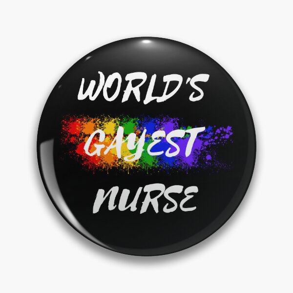 Item preview, World's Gayest Nurse LGBT Joke With Rainbow Colors In Black designed and sold by LuckyKermit.