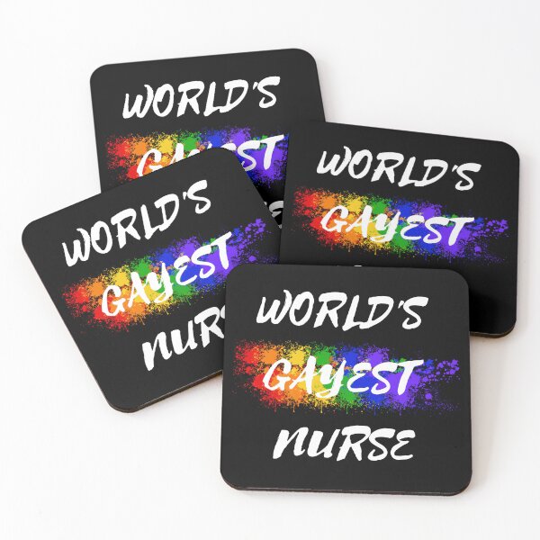 Item preview, World's Gayest Nurse LGBT Joke With Rainbow Colors In Black designed and sold by LuckyKermit.