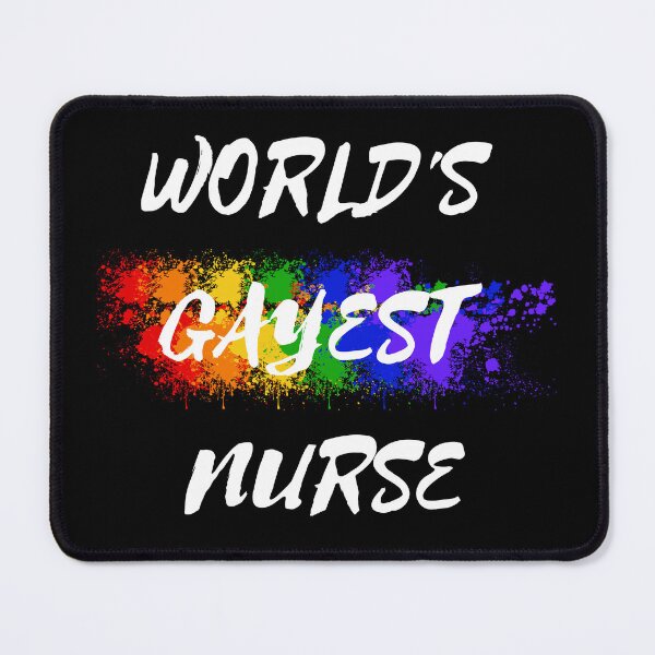Item preview, World's Gayest Nurse LGBT Joke With Rainbow Colors In Black designed and sold by LuckyKermit.