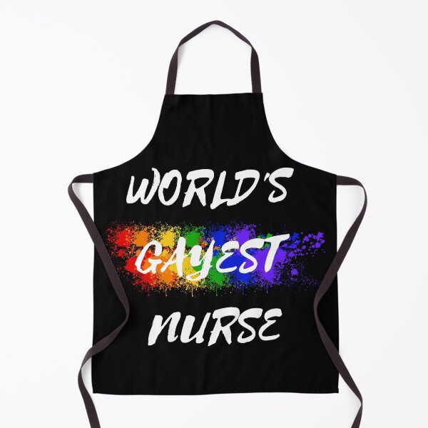 Item preview, World's Gayest Nurse LGBT Joke With Rainbow Colors In Black designed and sold by LuckyKermit.