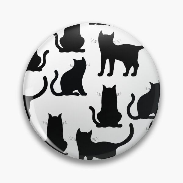 Item preview, Black cat seamless pattern designed and sold by ketkidesign.