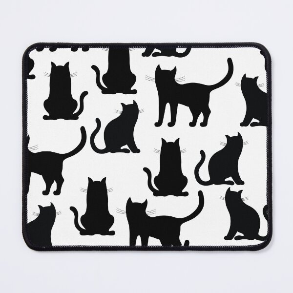 Item preview, Black cat seamless pattern designed and sold by ketkidesign.
