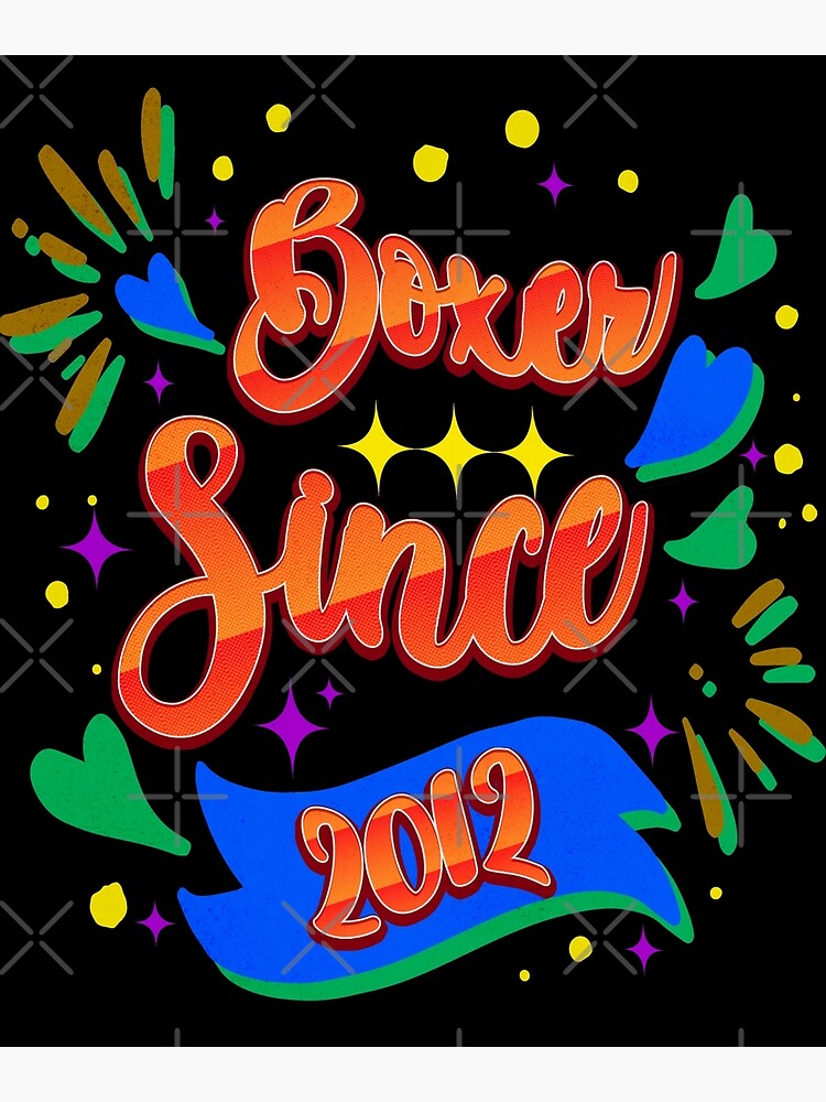 "Boxer seit 2012, einzigartige BoxGeschenkideen für Boxer, Vater