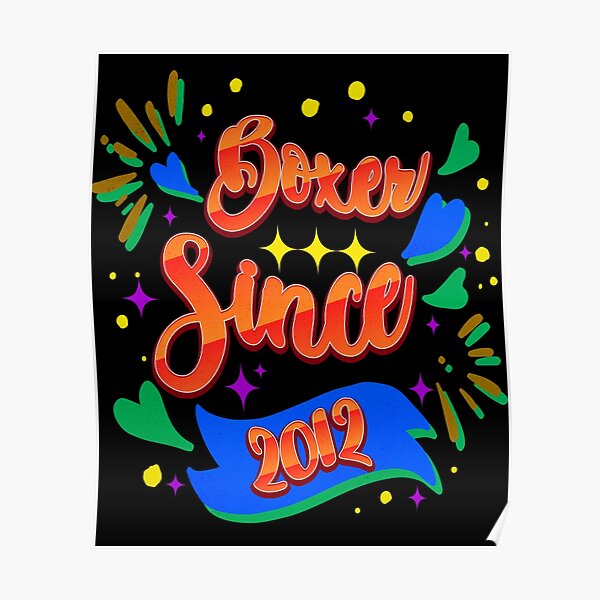 "Boxer seit 2012, einzigartige BoxGeschenkideen für Boxer, Vater
