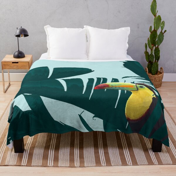 Item preview, Green Toucan Tropical Banana Leaves Pattern designed and sold by oursunnycdays.
