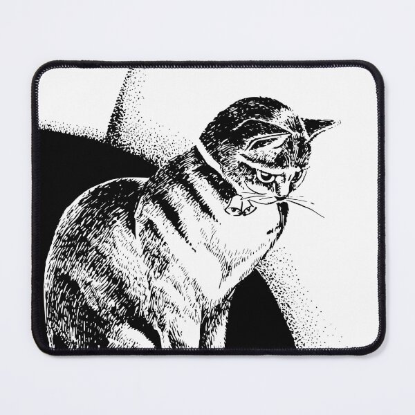 Item preview, Black white cat drawing designed and sold by TrendyMerchHere.