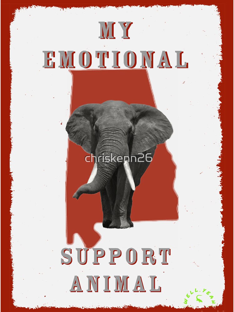 "Elephant Emotional Support Animal " Sticker for Sale by chriskenn26