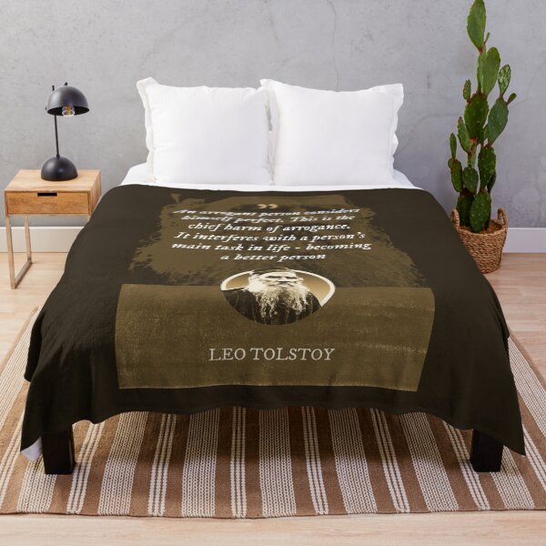 Item preview, Leo Tolstoy - An arrogant person considers himself perfect. This is the chief harm of arrogance. It interferes with a person's main task in life - becoming a better person designed and sold by Syahrasi.