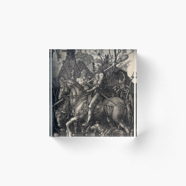 Albrecht Dürer Knight, Death and the Devil Acrylic Block