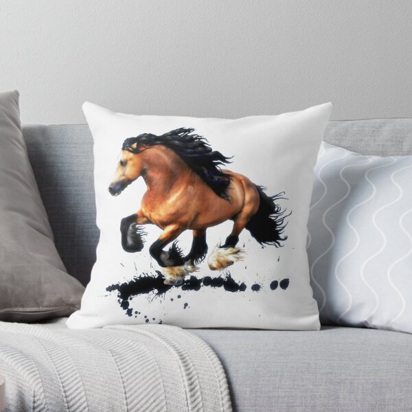 gypsy vanner equestrian pillow free shipping Horse Throw Pillow horse decor haflinger