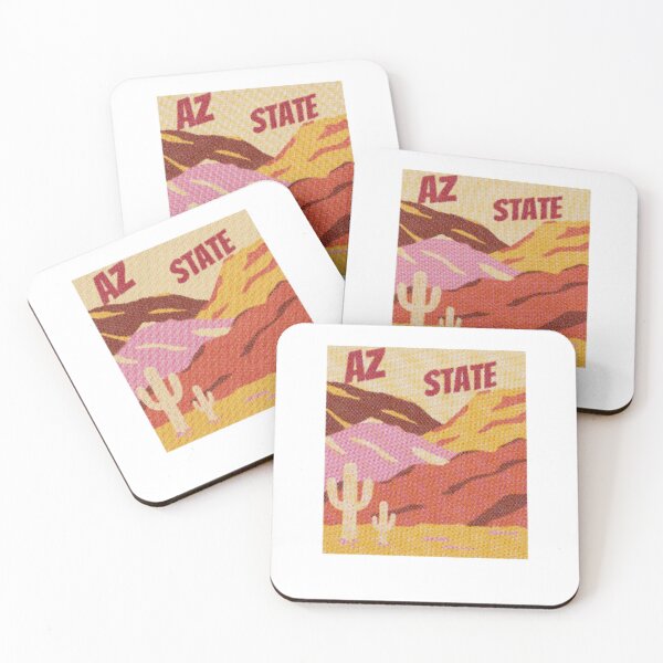 Item preview, AZ STATE CACTUS MOUNTAIN MINIMALIST VINTAGE POSTER designed and sold by cottagecorococo.