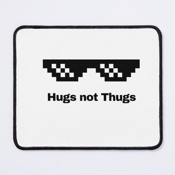 Item preview, hugs not thugs designed and sold by Cogent Web Services.