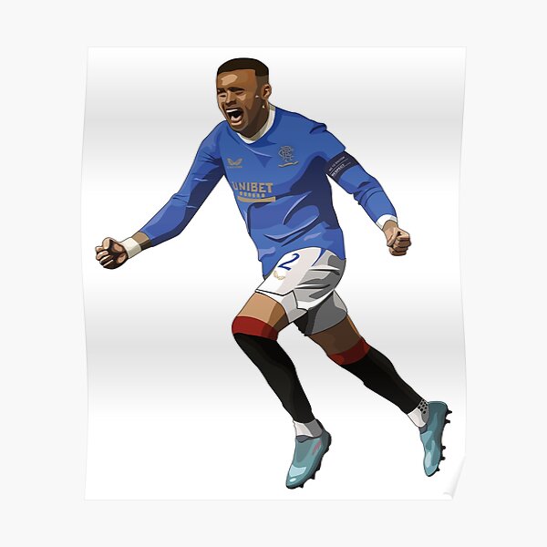 "James Tavernier, Captain, Goal Celebration, Rangers Fan Art Work