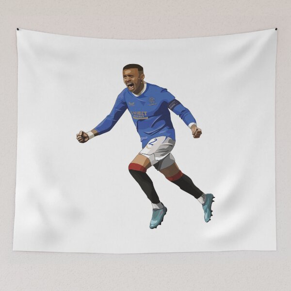 Item preview, James Tavernier, Captain, Goal Celebration, Rangers Fan Art Work, Scottish Football designed and sold by FootyLocker.