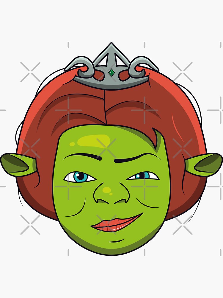 Shrek Fan Made Face Ogre Fiona Dirty Swamp Green Decal Sticker