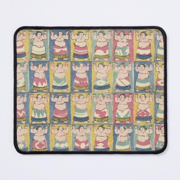 Item preview, Sumo Wrestler Japanese Woodcut Pattern designed and sold by Old Soul Vintage .