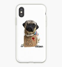 Free Pug Hugs iPhone Case