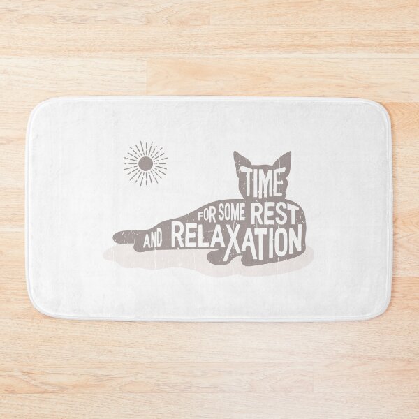 Item preview, Cat Outline: Time for some rest & relaxation designed and sold by Happy Puppy Print On Demand.