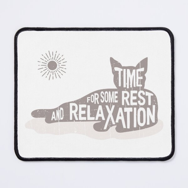 Item preview, Cat Outline: Time for some rest & relaxation designed and sold by Happy Puppy Print On Demand.