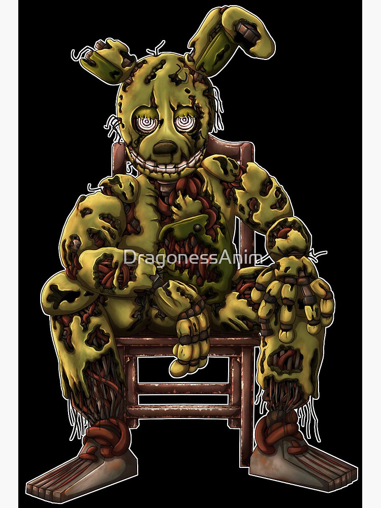 Into the Pit but it's Springtrap REMASTERED Art Print for Sale by