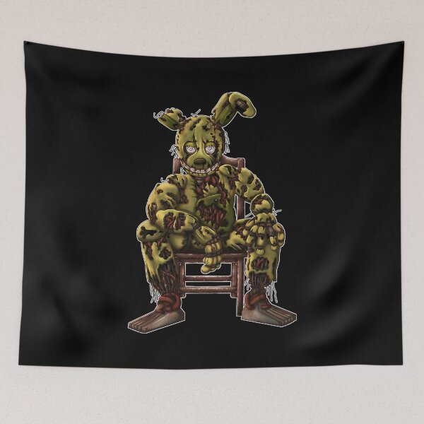 Item preview, Springtrap sat in chair (white outline) designed and sold by Drago Digital Studios.