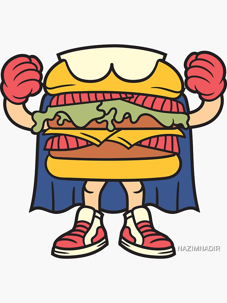 "Burger man,Cheeseburger,French Fries,Burgers,Fast food,Chips,Burger