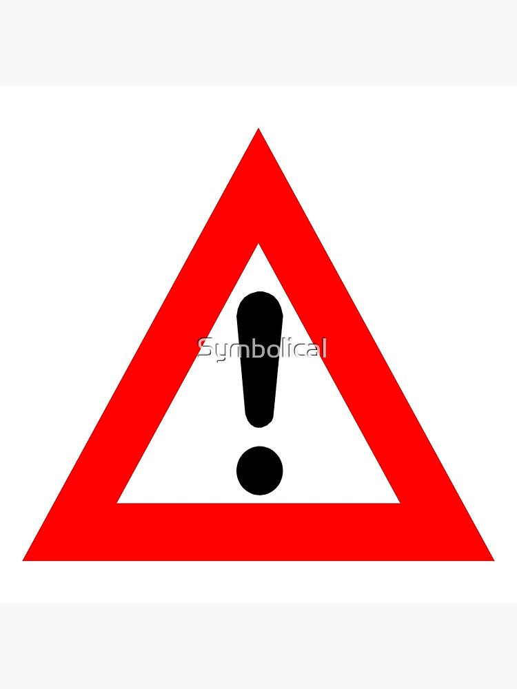 Attention Triangle Greeting Card By Symbolical Redbubble