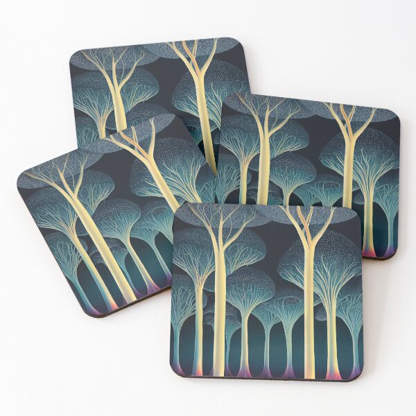 Item preview, Mushroom mystical enchanted forest in neon lights designed and sold by mrlongfield.