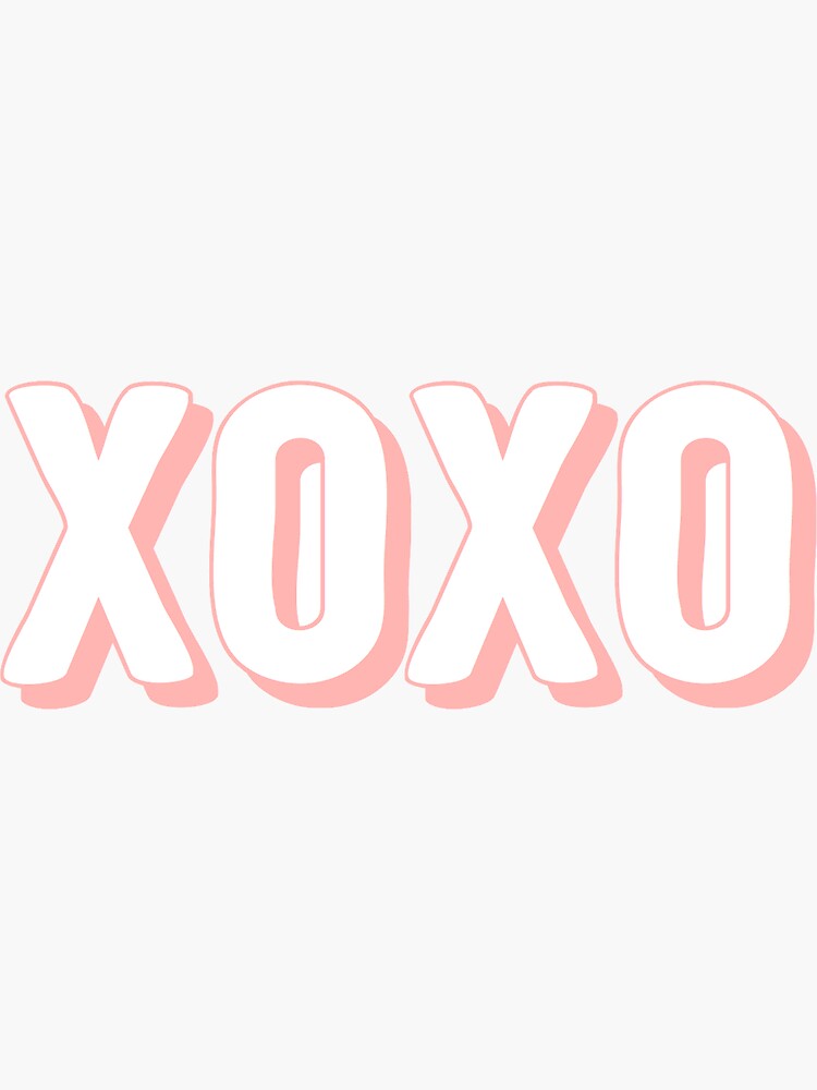 Xoxo Bubble Letters Sticker For Sale By Cedougherty Redbubble