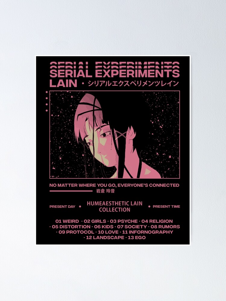 Serial Experiments Lain  Film posters minimalist, Anime titles