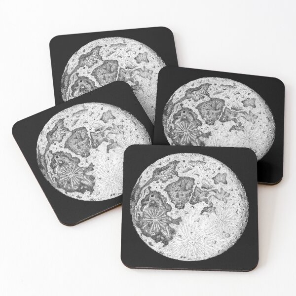 Item preview, Full Moon Dotwork Lunar Moon Phase Celestial Space designed and sold by BrokenLDesign.