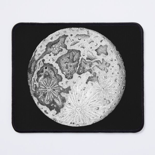 Item preview, Full Moon Dotwork Lunar Moon Phase Celestial Space designed and sold by BrokenLDesign.